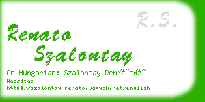 renato szalontay business card